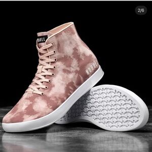 NOBULL Dusty Rose Tie-Dye High Top Sneakers Size 9.5